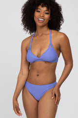 Periwinkle Strappy Two-Piece Maternity Bikini Set