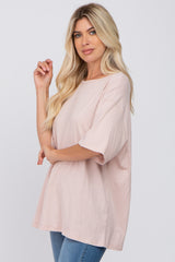 Light Pink Basic Oversized Tee