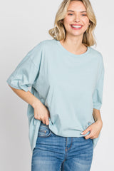 Light Blue Basic Oversized Tee