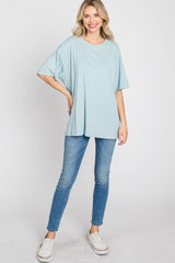 Light Blue Basic Oversized Tee