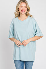 Light Blue Basic Oversized Tee