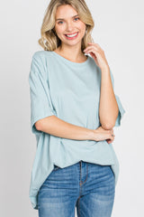 Light Blue Basic Oversized Tee