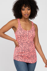 Fuchsia Animal Print Racerback Tank Top