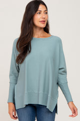 Jade Dolman Sleeve Side Slit Sweater