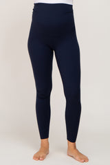 Navy Blue Basic Maternity Leggings