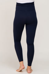 Navy Blue Basic Maternity Leggings