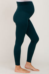 Forest Green Basic Maternity Leggings