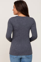 Charcoal Active Long Sleeve Maternity Top