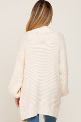 Cream Cable Knit Front Pocket Maternity Cardigan