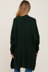 Forest Green Pocketed Knit Maternity Cardigan