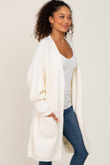 Cream Pocketed Knit Cardigan