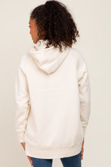 Ivory Fleece Front Pocket Hoodie