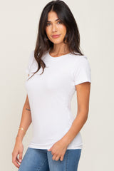 White Basic Crew Neck Tee