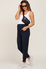 Navy Soft Maternity Jogger Pants