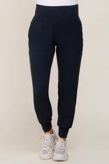 Navy Soft Maternity Jogger Pants