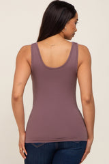 Brown Seamless Tank Top