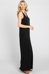 Black Wide Leg Sleeveless Jumpsuit