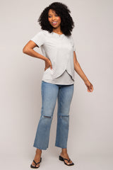 Heather Grey Bravado Designs Short Sleeve Nursing Top