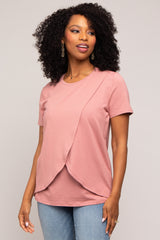 Mauve Bravado Designs Short Sleeve Nursing Top