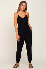 Black Sash Tie Jumpsuit