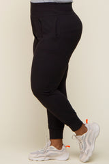 Black Soft Knit Plus Jogger Pants