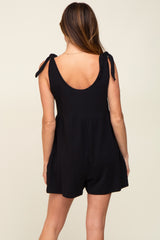 Black Knot Strap Romper