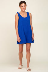 Royal Blue Knot Strap Romper