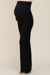 Black Straight Leg Maternity Dress Pants