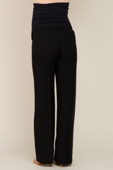 Black Straight Leg Maternity Dress Pants