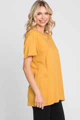 Gold Oversized Short Sleeve Top