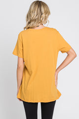 Gold Oversized Short Sleeve Top