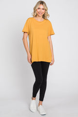 Gold Oversized Short Sleeve Top