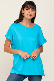 Aqua Short Sleeve Top