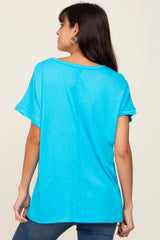 Aqua Short Sleeve Top