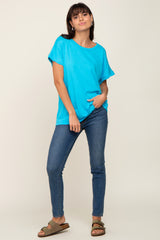 Aqua Short Sleeve Top