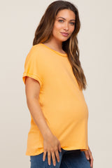 Orange Short Sleeve Maternity Top