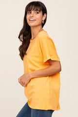 Orange Short Sleeve Top