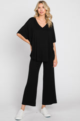 Black Cropped Pant Maternity Set