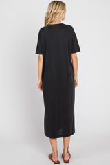 Black Midi T-Shirt Dress