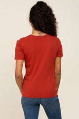 Rust Short Sleeve Top