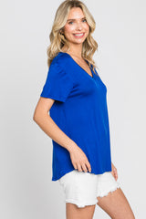 Blue V-Neck Tee