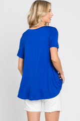 Blue V-Neck Tee