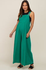 Green Maternity Wide Leg Jumpsuit