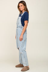 Light Wash Distressed Denim Overalls