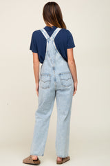 Light Wash Distressed Denim Overalls