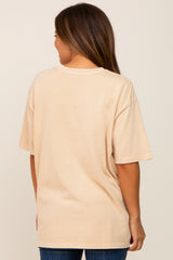 Yellow Basic Oversized Maternity T-Shirt