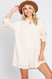 Ivory Dash Stripe Romper