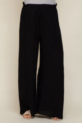 Black Wide Leg Maternity Pants