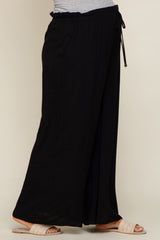 Black Wide Leg Maternity Pants