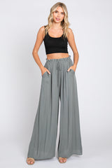 Olive Wide Leg Pants